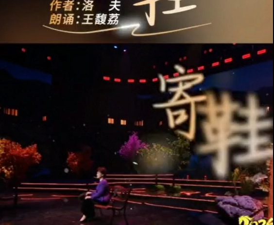 王馥荔老师在2026诗意中国春晚给往事《寄鞋》