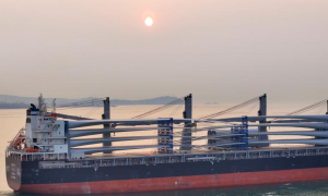 山东蓬莱：国产成套风电设备出口奥地利