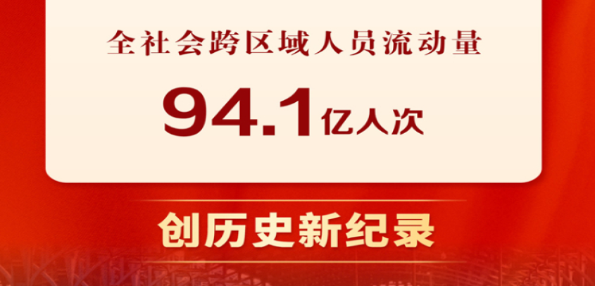 创历史新纪录！2026年春运交通出行人数为94.1亿人次